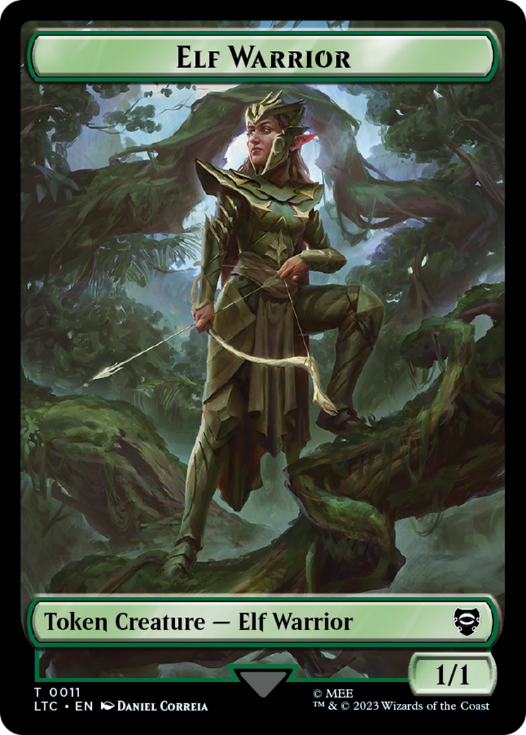 Elf Warrior // Bird Double-Sided Token [The Lord of the Rings: Tales of Middle-Earth Commander Tokens]