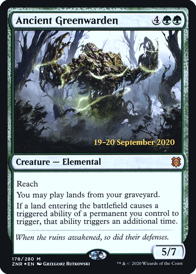 Ancient Greenwarden [Zendikari Rising Prerelease Promos]