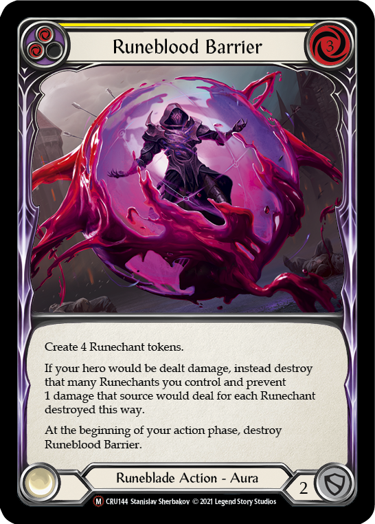 Runeblood Barrier [U-CRU144] (Crucible of War Unlimited) Unlimited Rainbow Foil