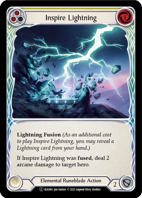 Inspire Lightning (Yellow) [U-ELE089] (Tales of Aria Unlimited) Unlimited Rainbow Foil