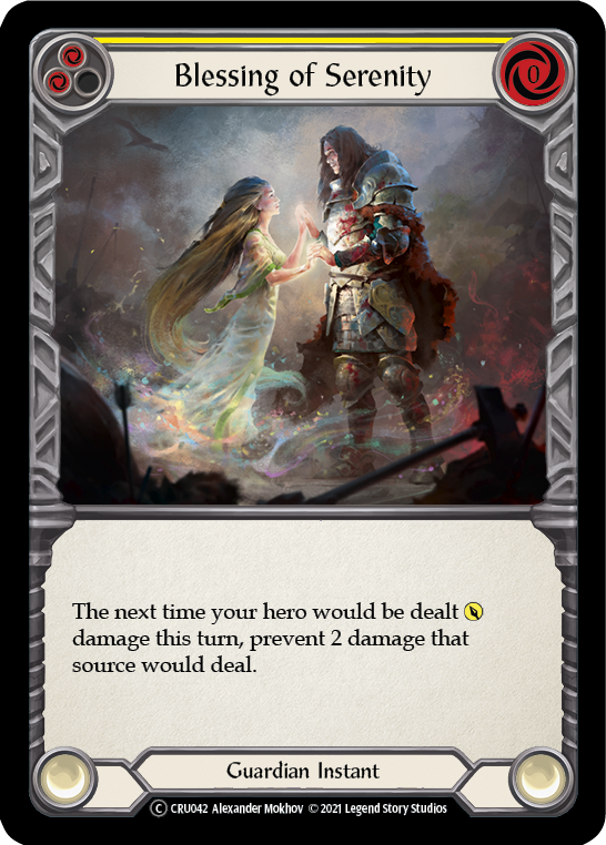 Blessing of Serenity (Yellow) [U-CRU042] (Crucible of War Unlimited) Unlimited Rainbow Foil
