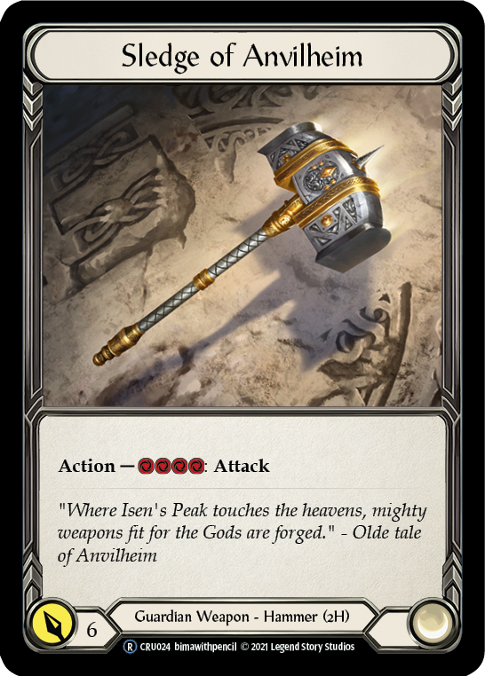 Sledge of Anvilheim [U-CRU024] (Crucible of War Unlimited) Unlimited Rainbow Foil