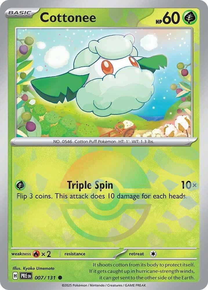 Cottonee (007/131) (Poké Ball Pattern) [Scarlet & Violet: Prismatic Evolutions]