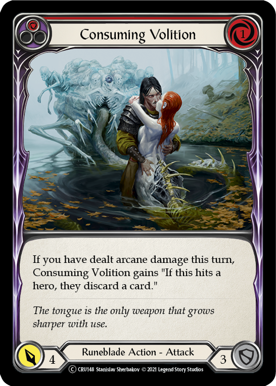 Consuming Volition (Red) [U-CRU148] (Crucible of War Unlimited) Unlimited Normal