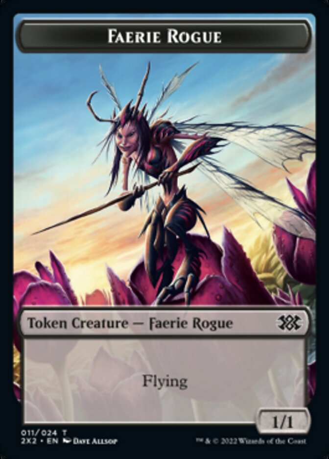 Red Faerie // Monk Double-Sided Token [Double Masters 2022 Tokens]