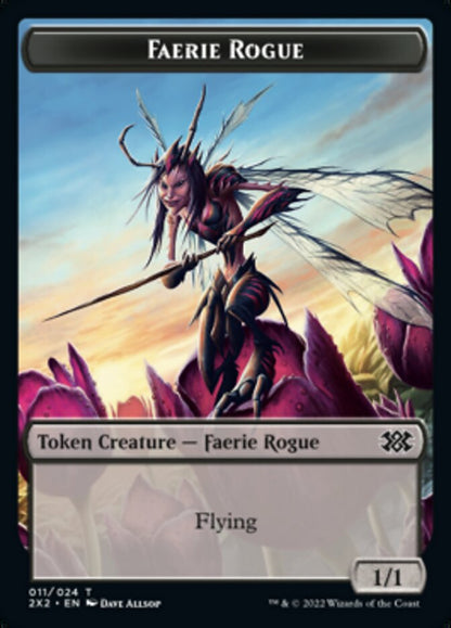Red Faerie // Monk Double-Sided Token [Double Masters 2022 Tokens]