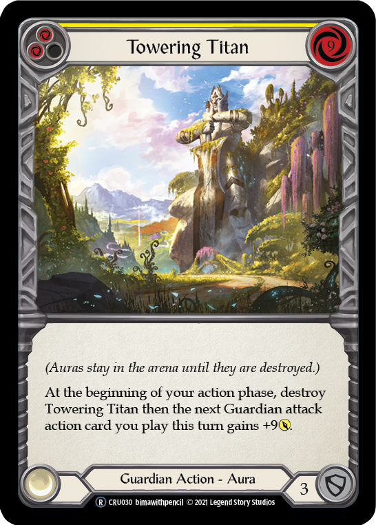 Towering Titan (Yellow) [U-CRU030] (Crucible of War Unlimited) Unlimited Rainbow Foil