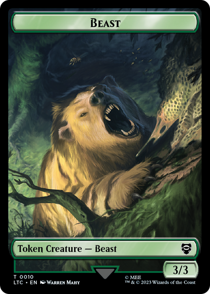 Beast // Treefolk Double-Sided Token [The Lord of the Rings: Tales of Middle-Earth Commander Tokens]