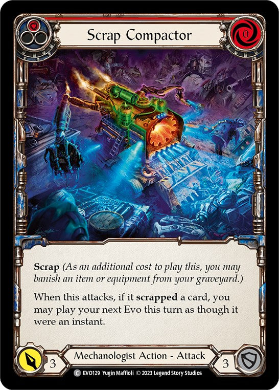 Scrap Compactor (Red) [EVO129] (Bright Lights) Rainbow Foil