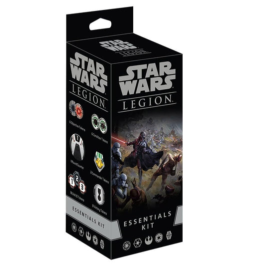 Boîte noire Star Wars: Legion Essentials Kit et aperçu des accessoires sur le côté