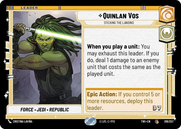 Quinlan Vos - Sticking the Landing (018/257) (018/257) [Twilight of the Republic]