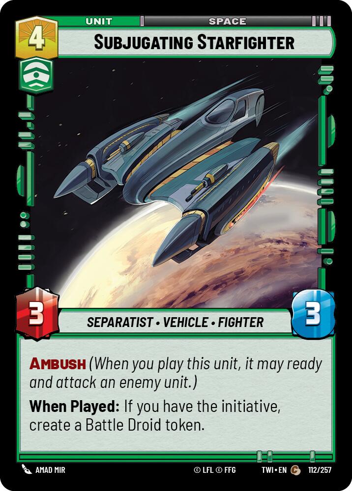 Subjugating Starfighter (112/257) (112/257) [Twilight of the Republic]