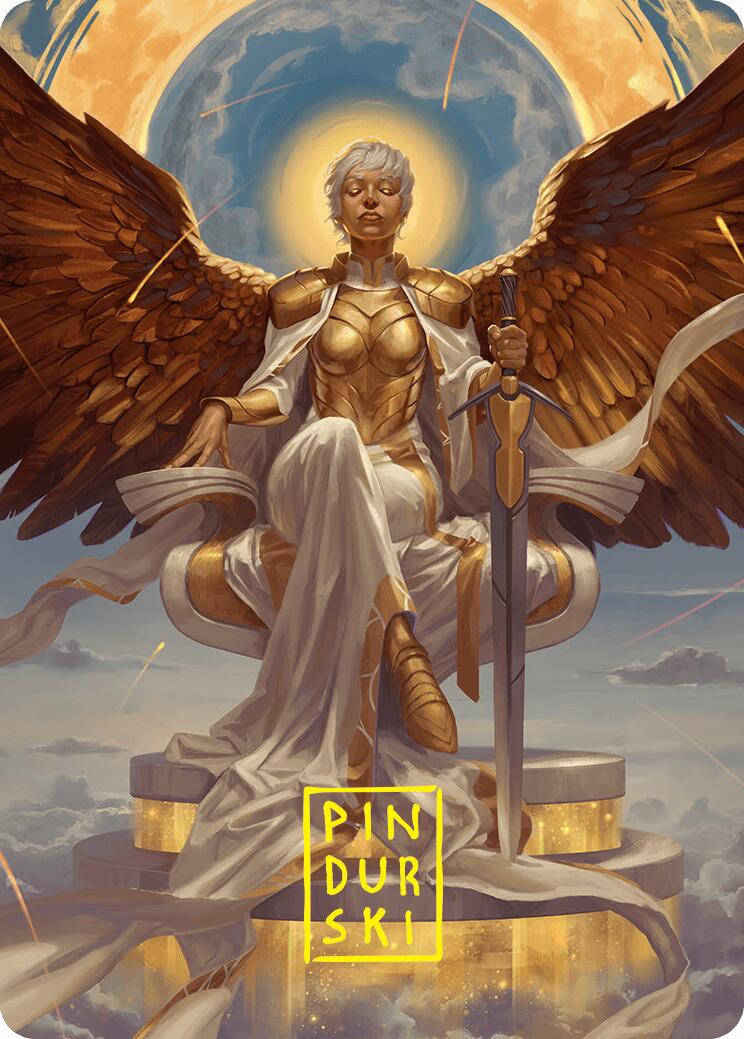 Herald of Eternal Dawn Art Card (27/54) (Gold-Stamped Signature) [Foundations Art Series]