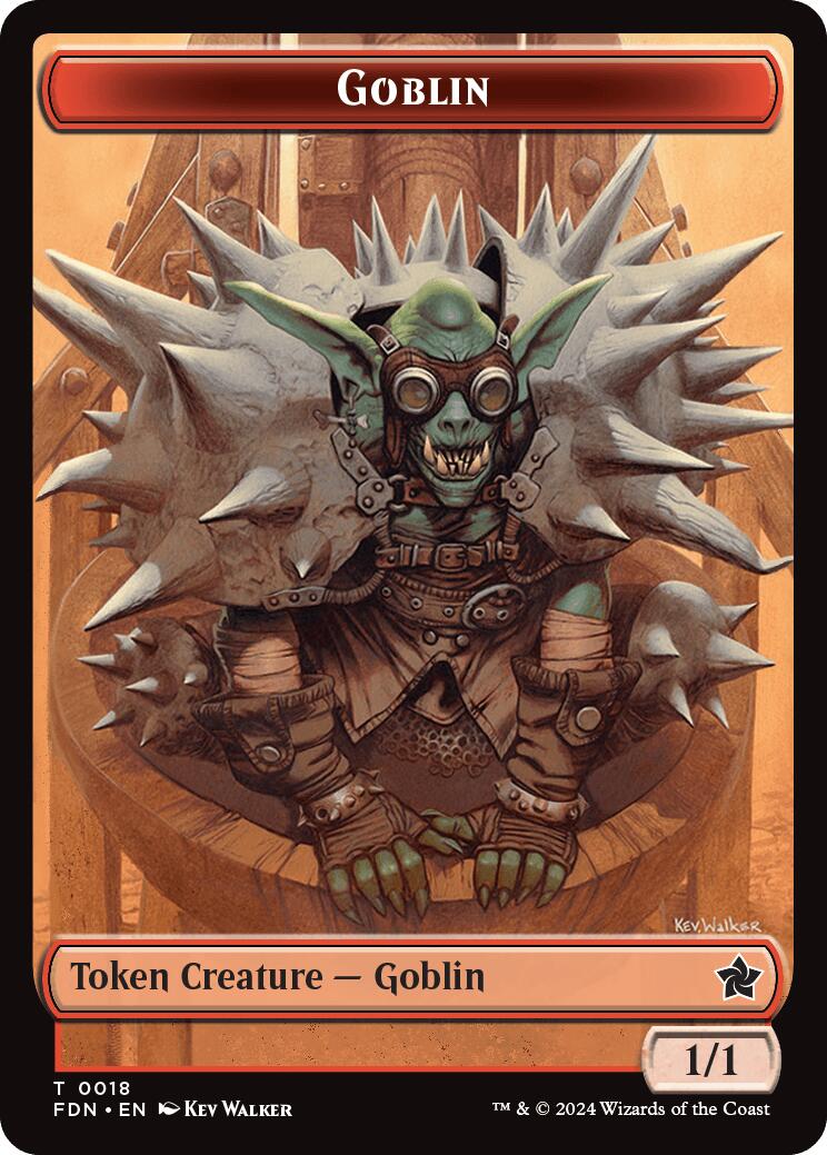 Drake // Goblin Double-Sided Token [Foundations Tokens]