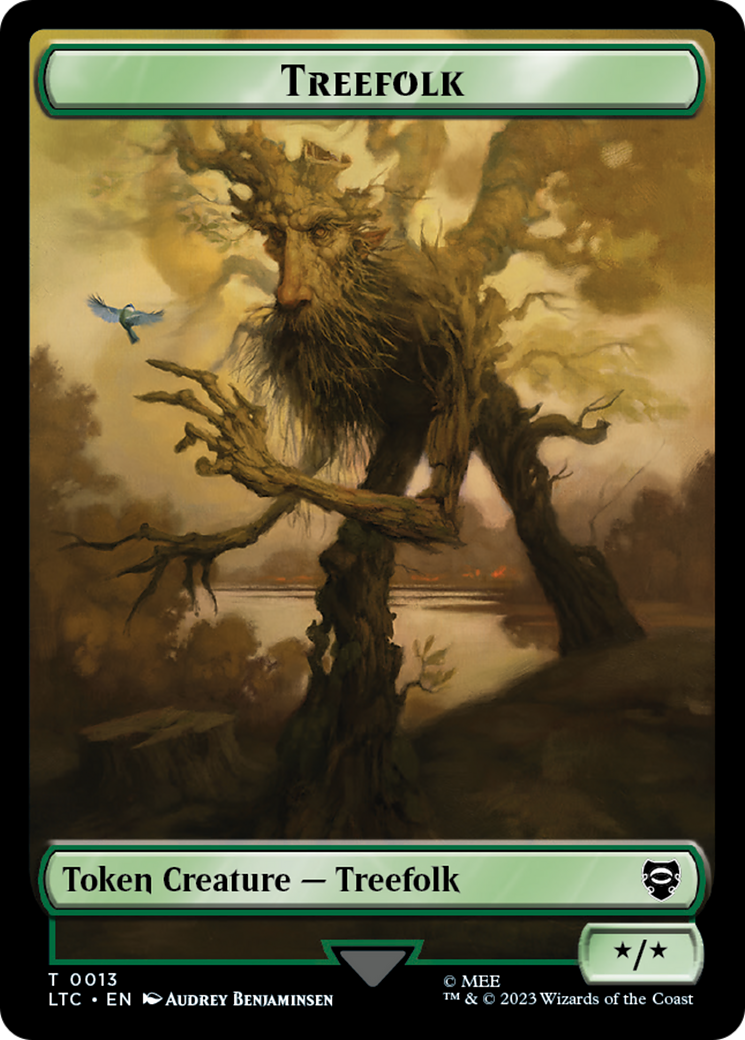 Beast // Treefolk Double-Sided Token [The Lord of the Rings: Tales of Middle-Earth Commander Tokens]