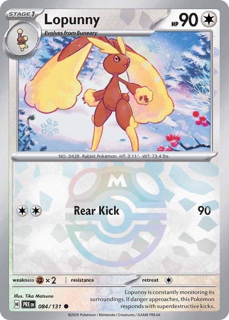 Lopunny (084/131) (Master Ball Pattern) [Scarlet & Violet: Prismatic Evolutions]