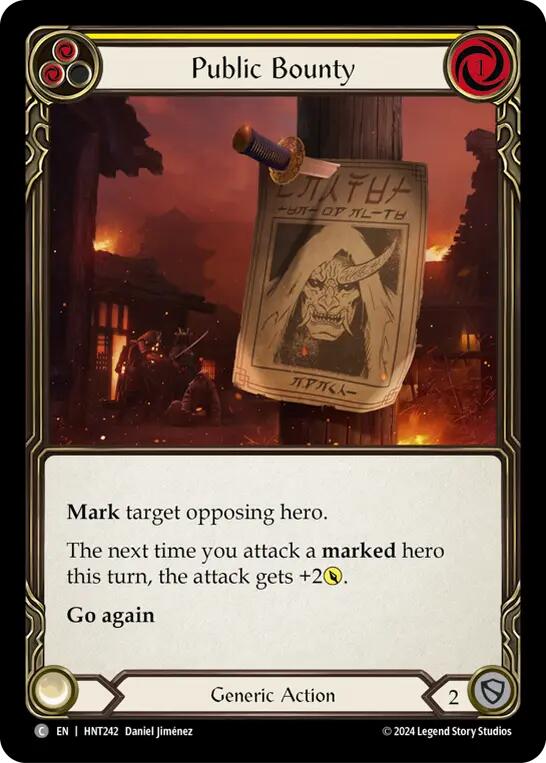 Public Bounty (Yellow) [HNT242] (The Hunted) Rainbow Foil