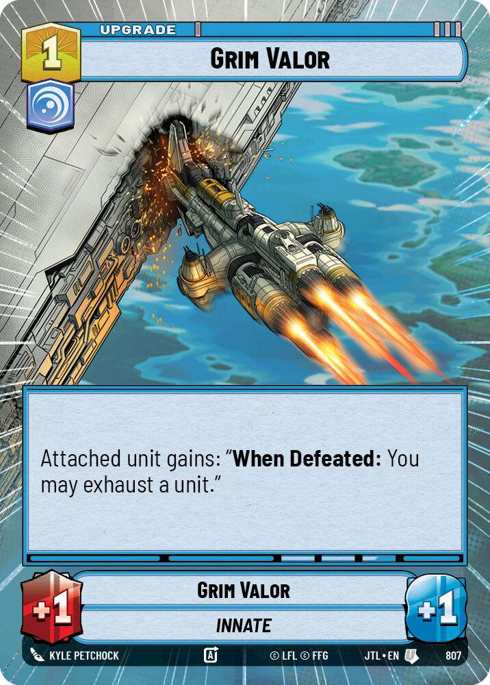 Grim Valor (807) (Hyperspace Foil) (807) [Jump to Lightspeed]