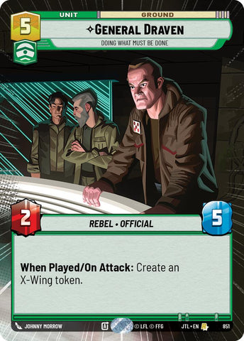 General Draven - Doing What Must Be Done (851) (Hyperspace Foil) (851) [Jump to Lightspeed]