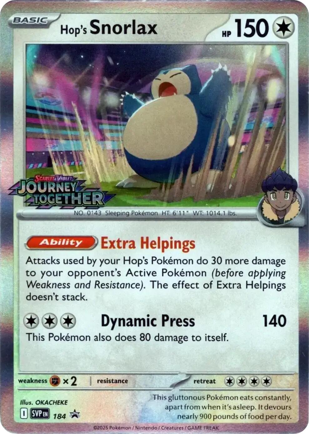Hop's Snorlax (184) [Scarlet & Violet: Black Star Promos]