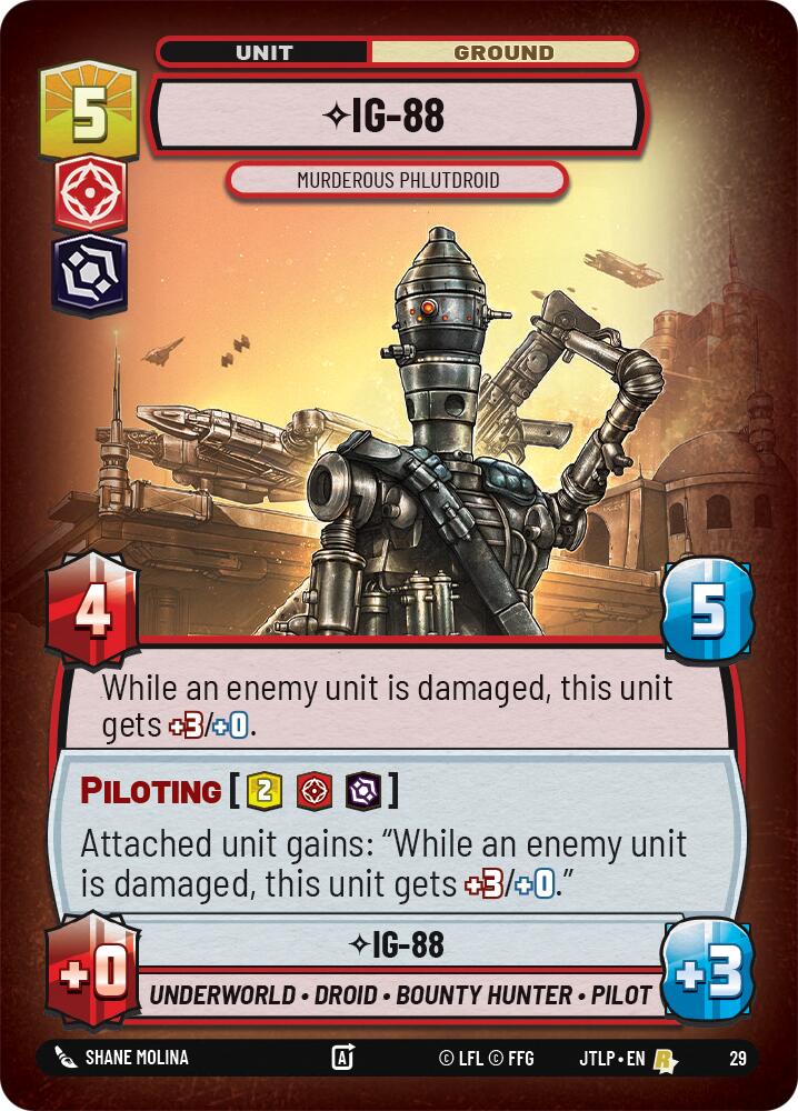IG-88 - Murderous Phlutdroid (29) (29) [Jump to Lightspeed: Weekly Play]
