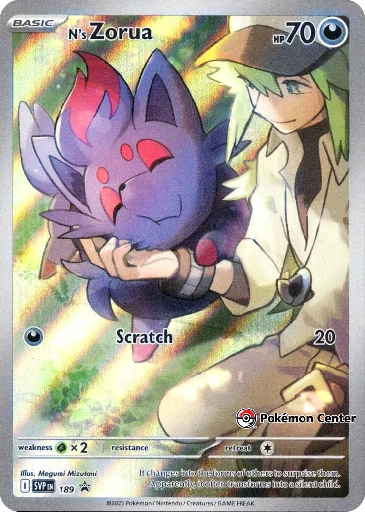 N's Zorua (SVP189) (Pokémon Center Exclusive) [Scarlet & Violet: Black Star Promos]
