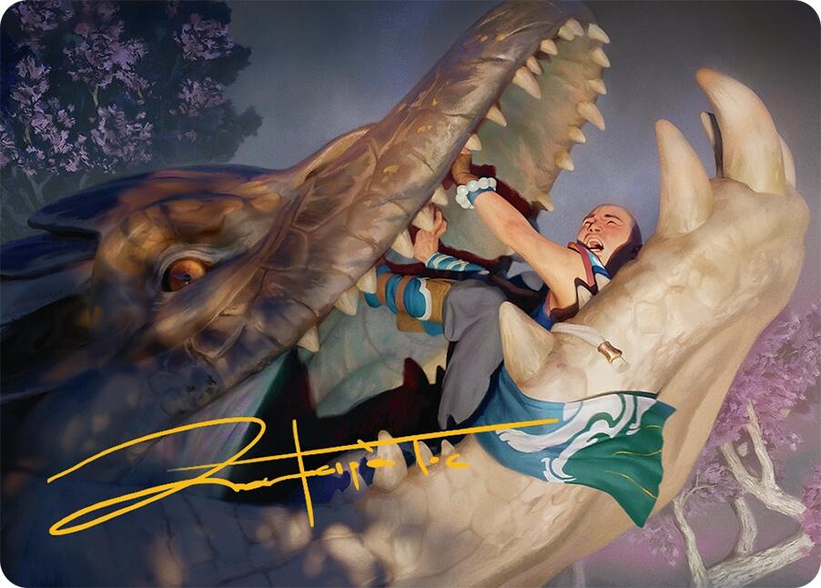 Jaws of Defeat Art Card (53/54) (Gold-Stamped Signature) [Tarkir: Dragonstorm Art Series]