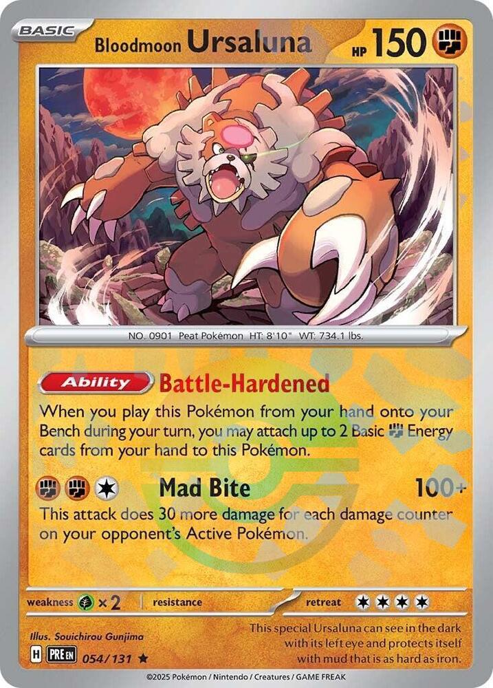 Bloodmoon Ursaluna (054/131) (Poké Ball Pattern) [Scarlet & Violet: Prismatic Evolutions]