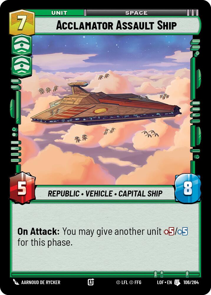 Acclamator Assault Ship (106/264) (106/264) [Legends of the Force]