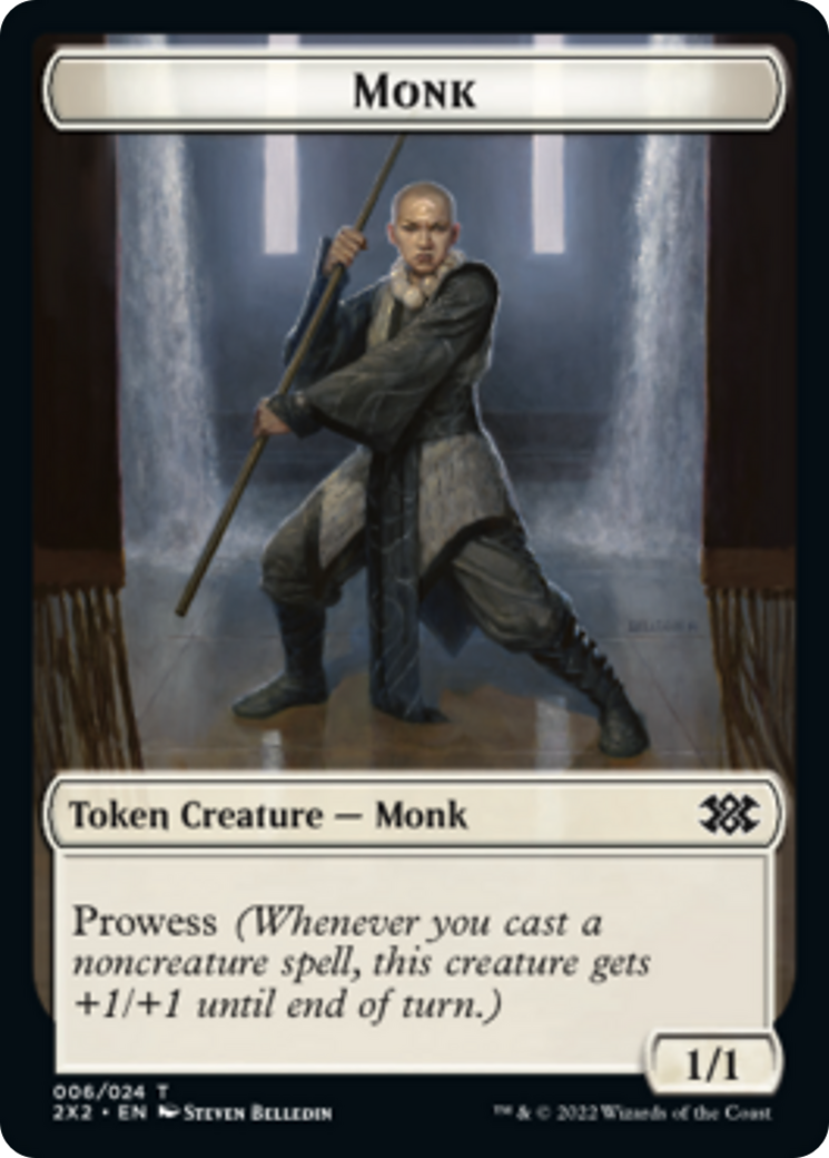 Red Faerie // Monk Double-Sided Token [Double Masters 2022 Tokens]