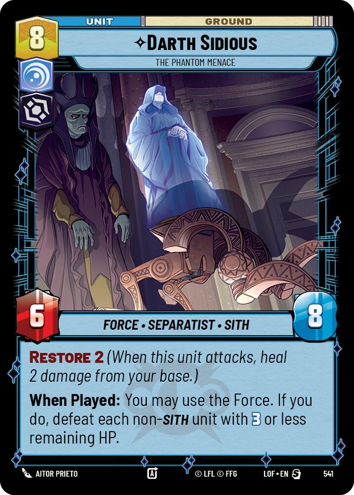 Darth Sidious - The Phantom Menace (541) (Foil) (541) [Legends of the Force]