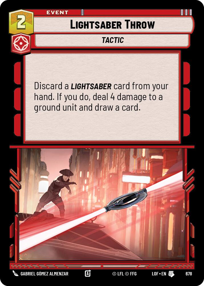 Lightsaber Throw (678) (Foil) (678) [Legends of the Force]