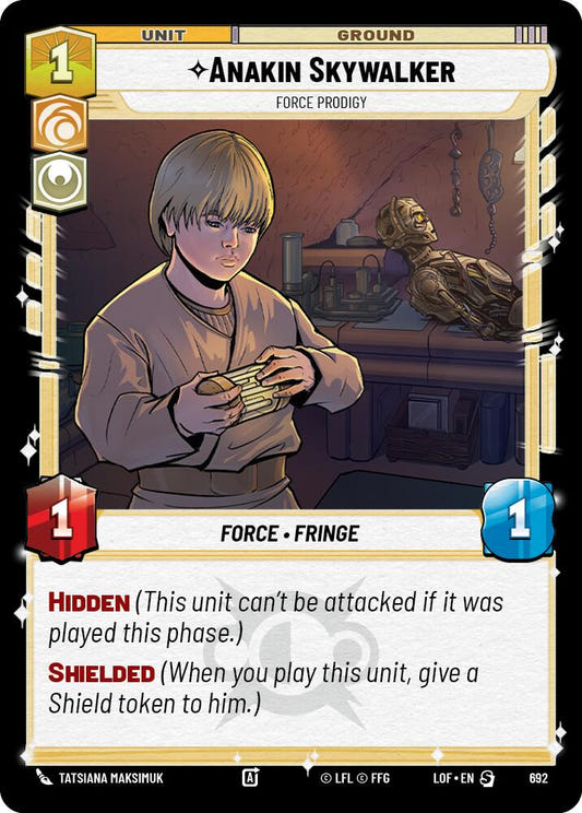 Anakin Skywalker - Force Prodigy (692) (Foil) (692) [Legends of the Force]