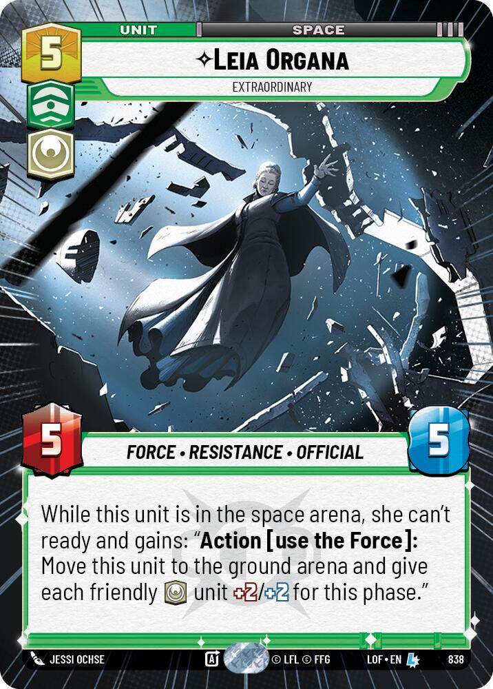 Leia Organa - Extraordinary (838) (Hyperspace Foil) (838) [Legends of the Force]