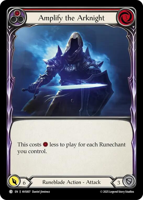 Amplify the Arknight (Red) [AVS007] (Armory Deck: Legends Viserai)