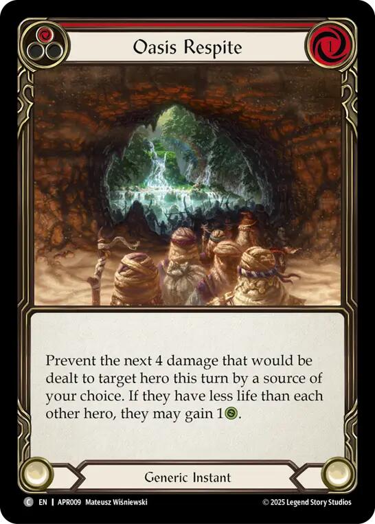 Oasis Respite (Red) [APR009] (Armory Deck: Legends Prism)