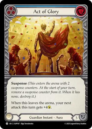 Act of Glory (Blue) [SUP197] (Super Slam)  Rainbow Foil