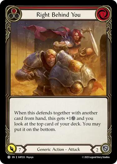 Right Behind You (Red) [SUP233] (Super Slam)  Rainbow Foil