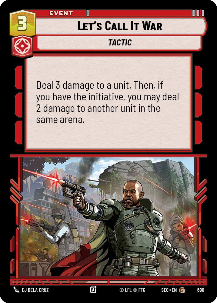 Let's Call It War (690) (Foil) (690) [Secrets of Power]