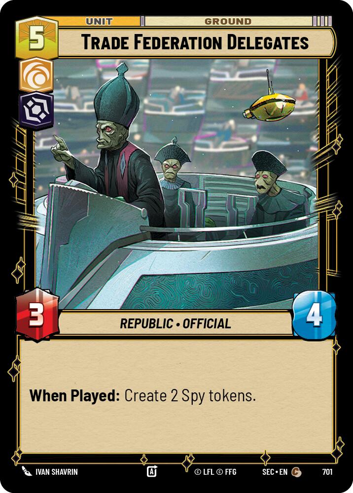 Trade Federation Delegates (701) (Foil) (701) [Secrets of Power]