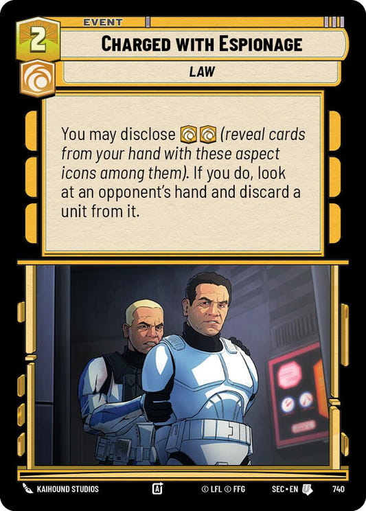 Charged with Espionage (740) (Foil) (740) [Secrets of Power]