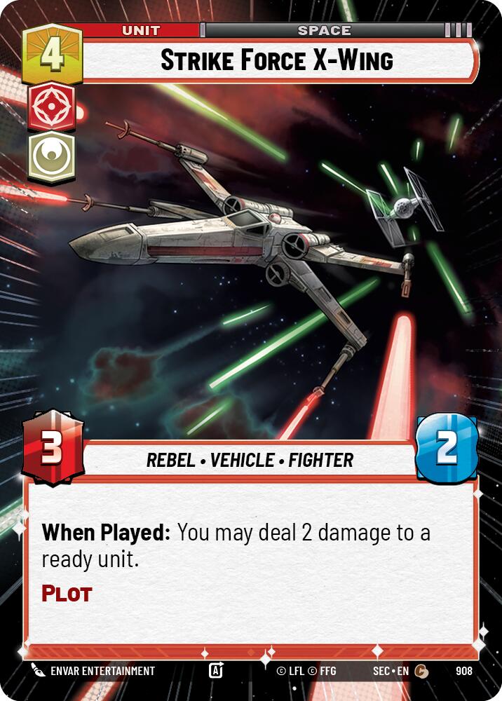 Strike Force X-Wing - Wing (908) (Hyperspace Foil) (908) (908) [Secrets of Power]