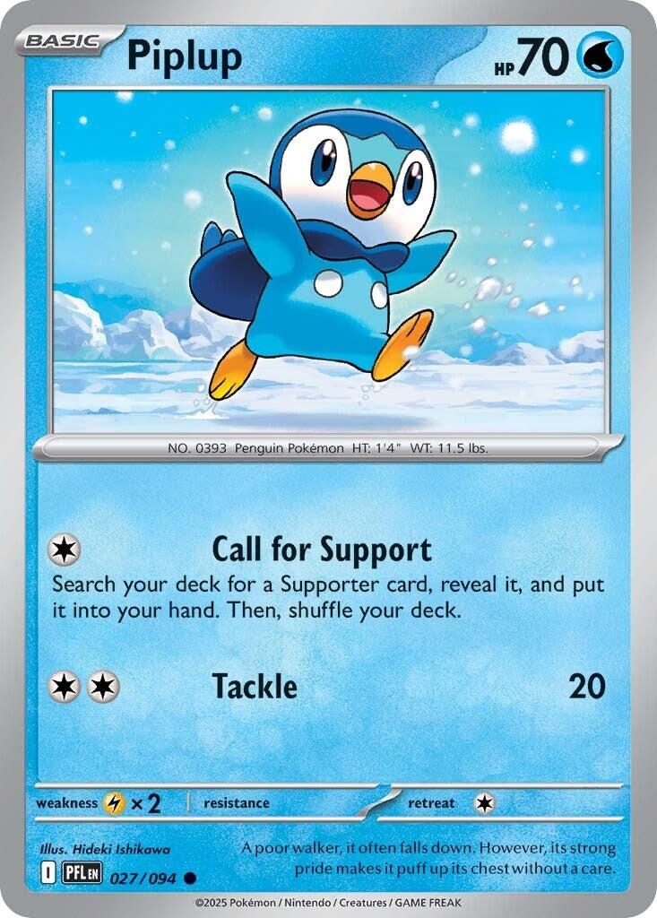 Piplup (027/094) [Mega Evolution: Phantasmal Flames]