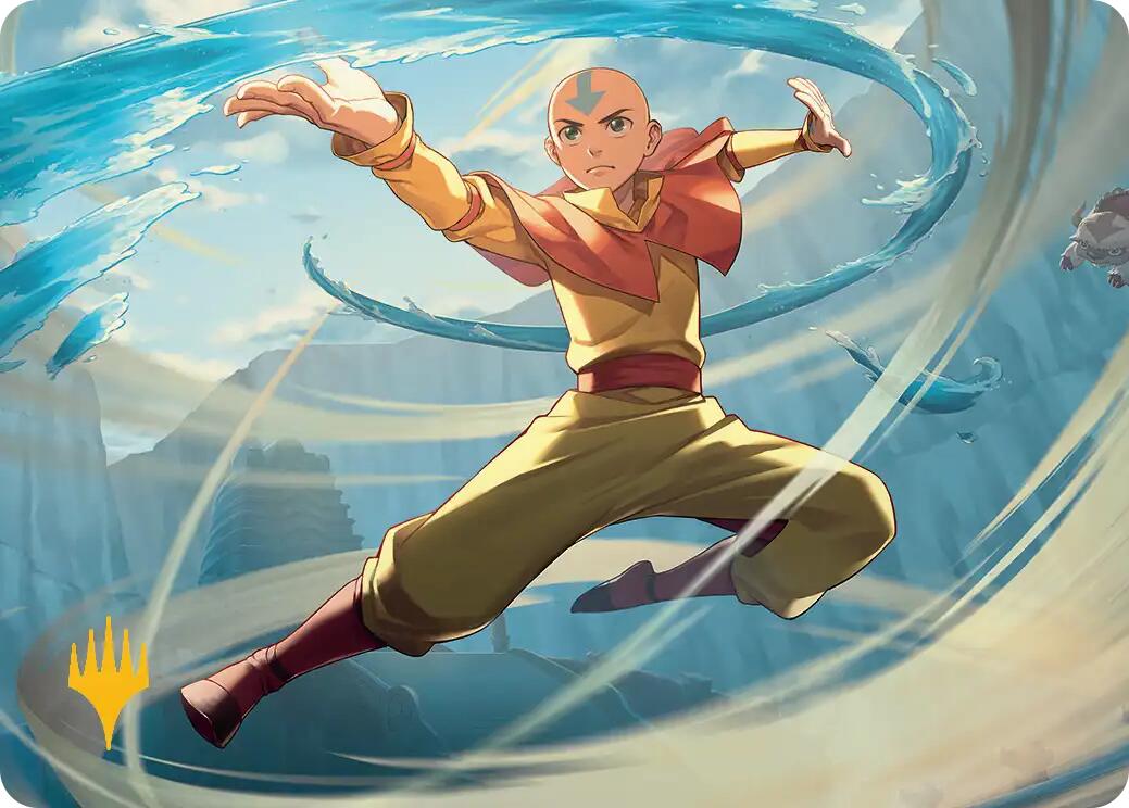Aang, Swift Savior Art Card (Gold-Stamped Planeswalker Symbol) [Avatar: The Last Airbender Art Series]