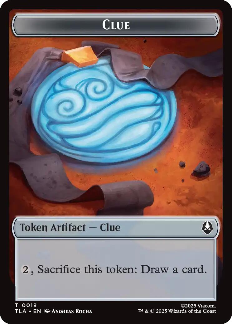 Ally (0007) // Clue (0018) Double-Sided Token [Avatar: The Last Airbender Tokens]