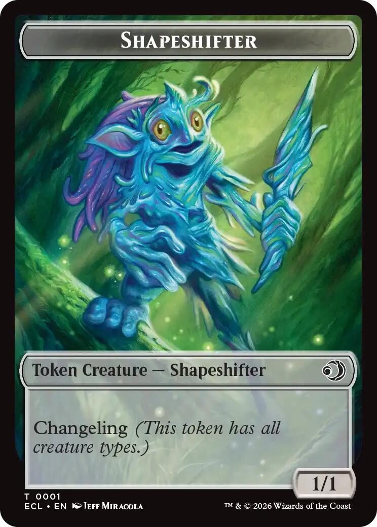 Treasure // Shapeshifter Double-Sided Token [Lorwyn Eclipsed Tokens]