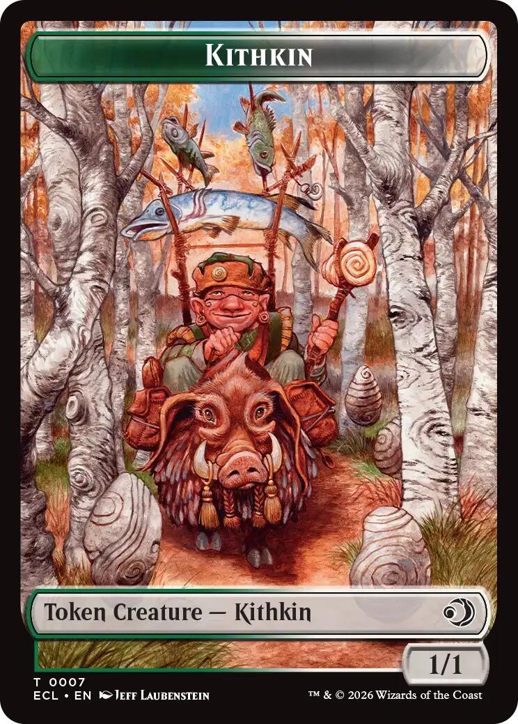 Kithkin // Treasure Double-Sided Token [Lorwyn Eclipsed Tokens]