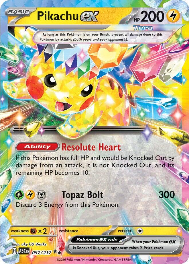 Pikachu ex (057/217) [Mega Evolution: Ascended Heroes]