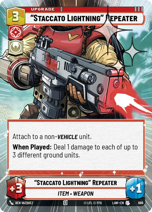 "Staccato Lightning" Repeater (689) (Hyperspace Foil) (689) [A Lawless Time]
