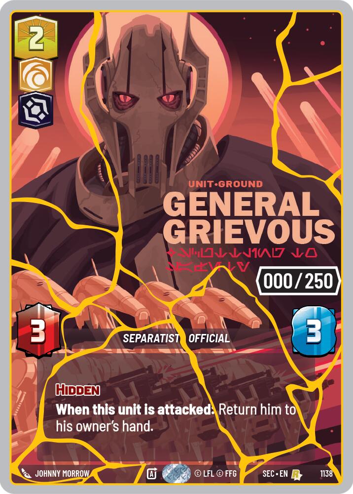 General Grievous - Scuttling to Safety (1138) (Serialized) (Gold) (1138) [Secrets of Power]